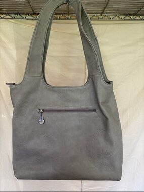 Minimalist Beige Shoulder Bag - Everyday Leather Tote